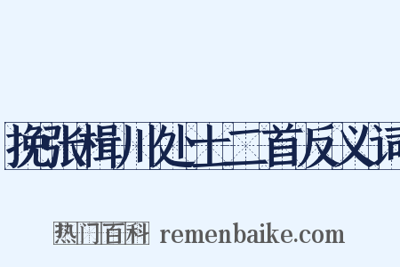 挽张楫川处士二首反义词是什么意思的图片